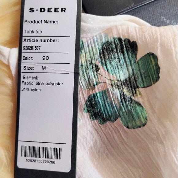 S. Deer (M) Ribbed Iridescent Ruffle Camisole Tank - Picture 6 of 8